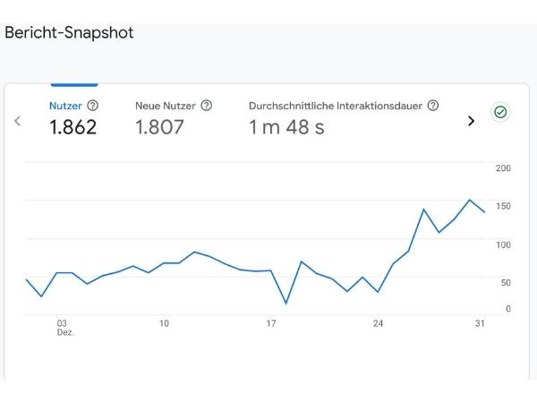 Anzeige einer Google Analytics Performance