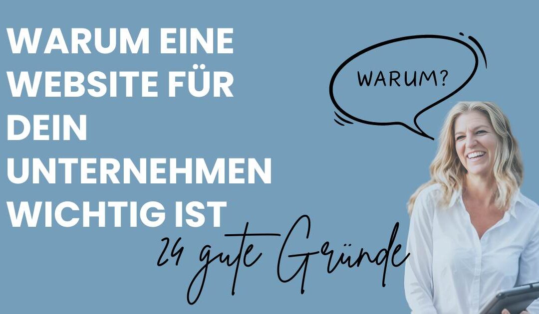 Beitragsbild mit Barbara Richter und dem Text Warum eine Website für dein Unternehmen wichtig ist